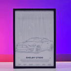 Mustang Shelby Poster backlit