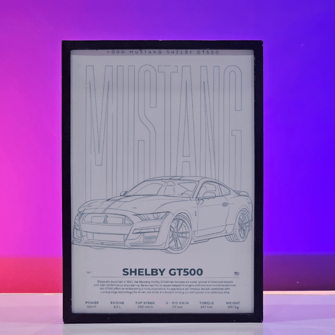 Mustang Shelby Poster backlit