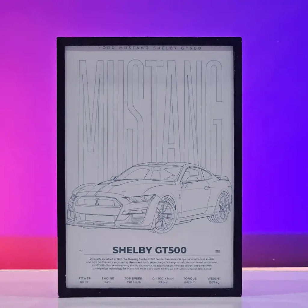 Mustang Shelby Backlit Frame – Premium Car LED Wall Art Pakistan