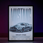 Mustang Shelby Poster backlit