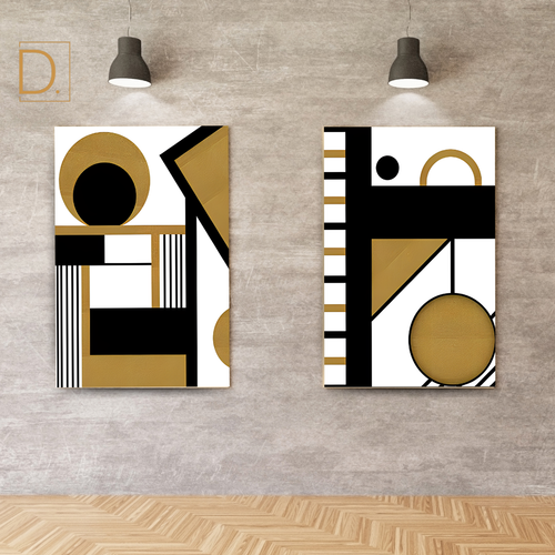 Abstract Wall Art nordic style - 2 pannel