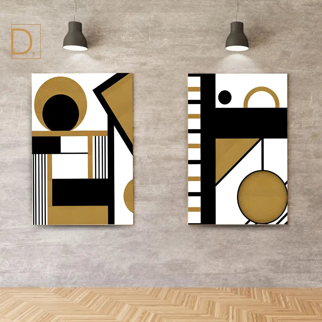 Nordic Style Abstract 2 Panel Canvas – Modern Wall Art Pakistan
