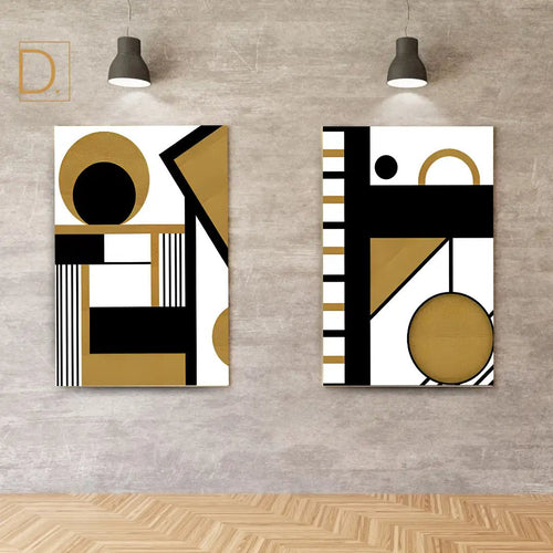 Abstract Wall Art nordic style - 2 pannel