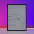 Dodge Challenger Poster backlit