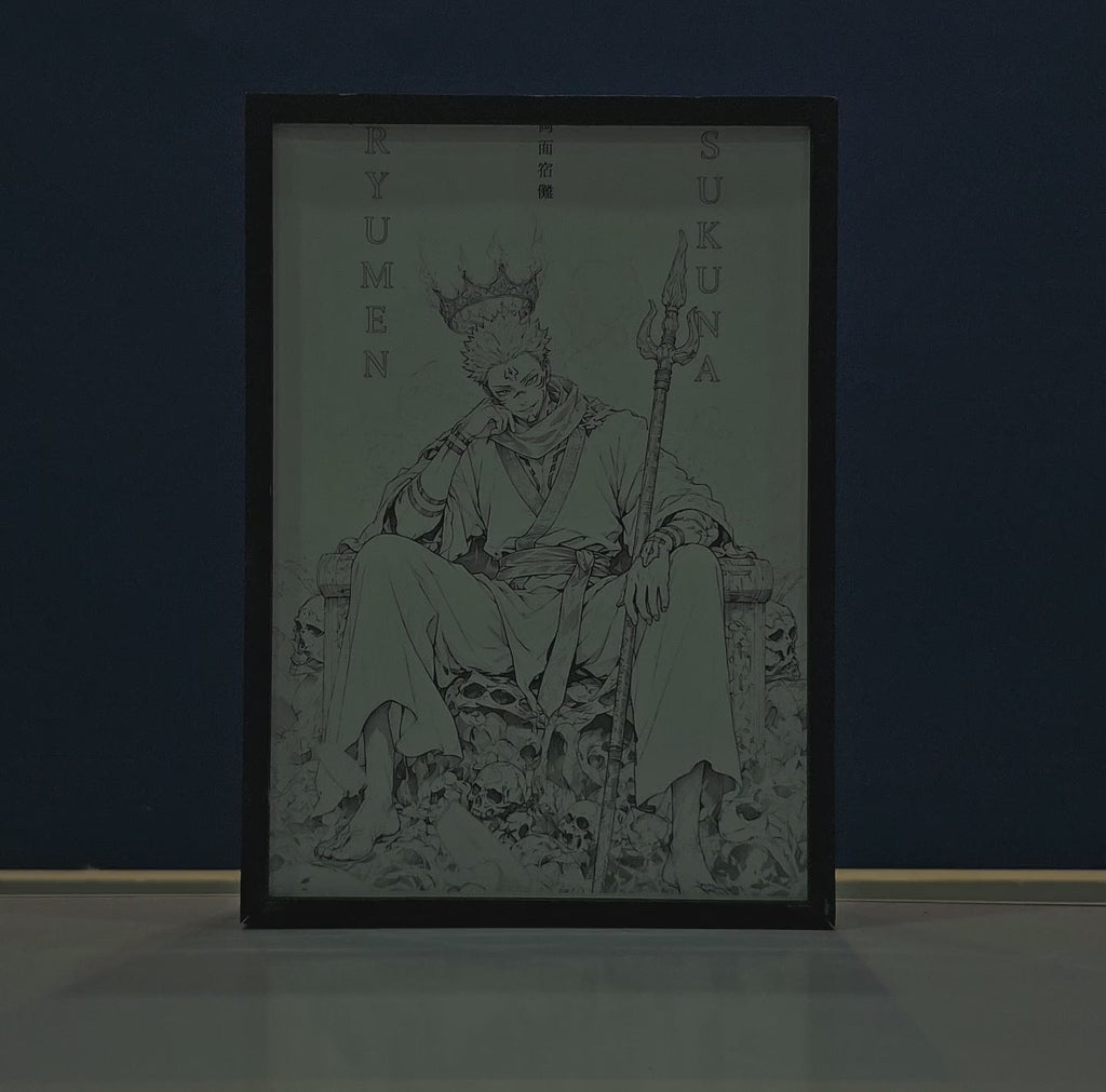Ryomen Sukuna Jujutsu Kaisen Backlit Frame – LED Anime Wall Art