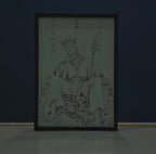Ryomen Sukuna Jujutsu Kaisen Backlit Frame – LED Anime Wall Art
