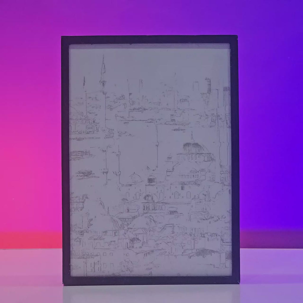 Turkish Mosque Backlit Frame – Islamic Architecture LED Wall Art Pakistan