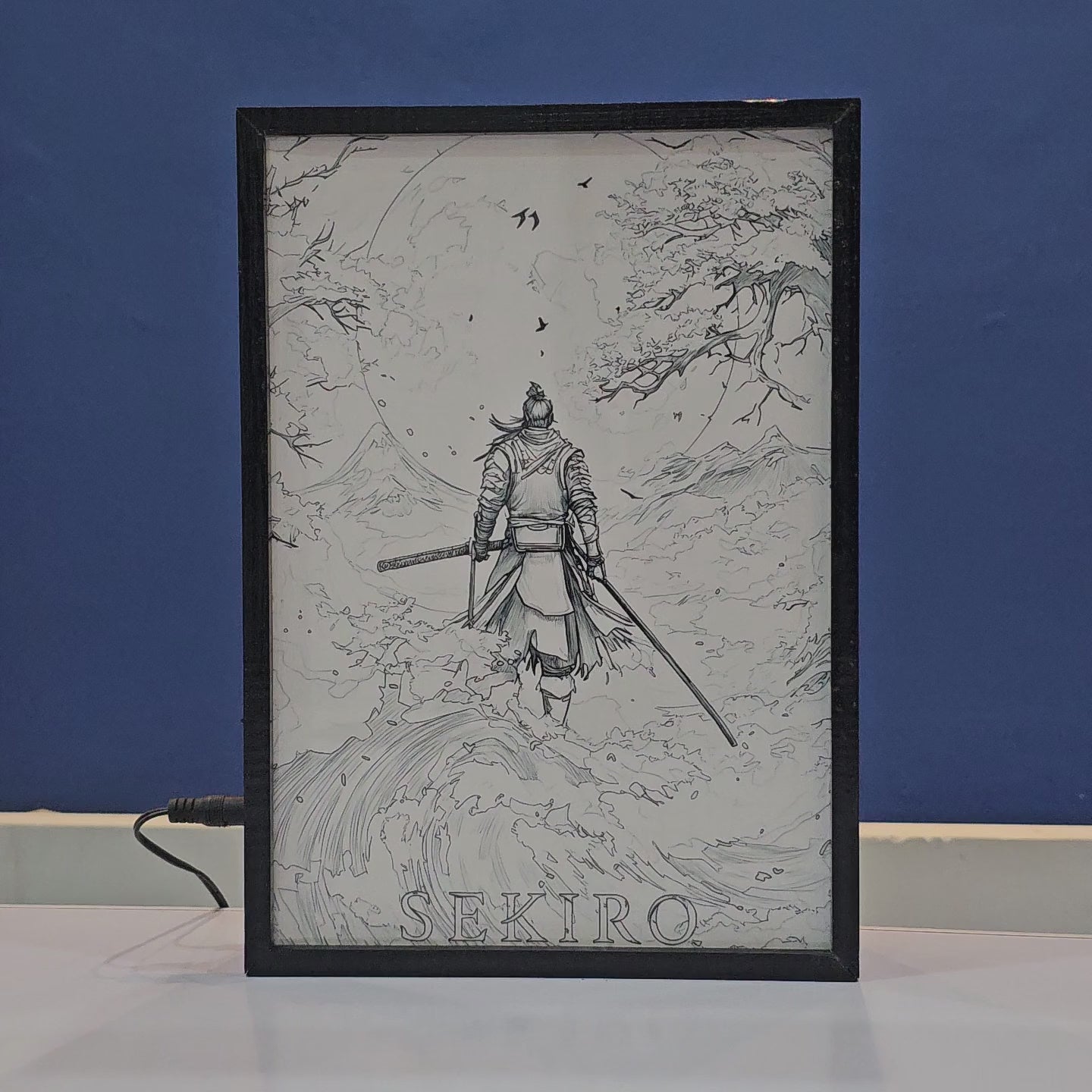 Sekiro Game Backlit Frame – LED Game Wall Art