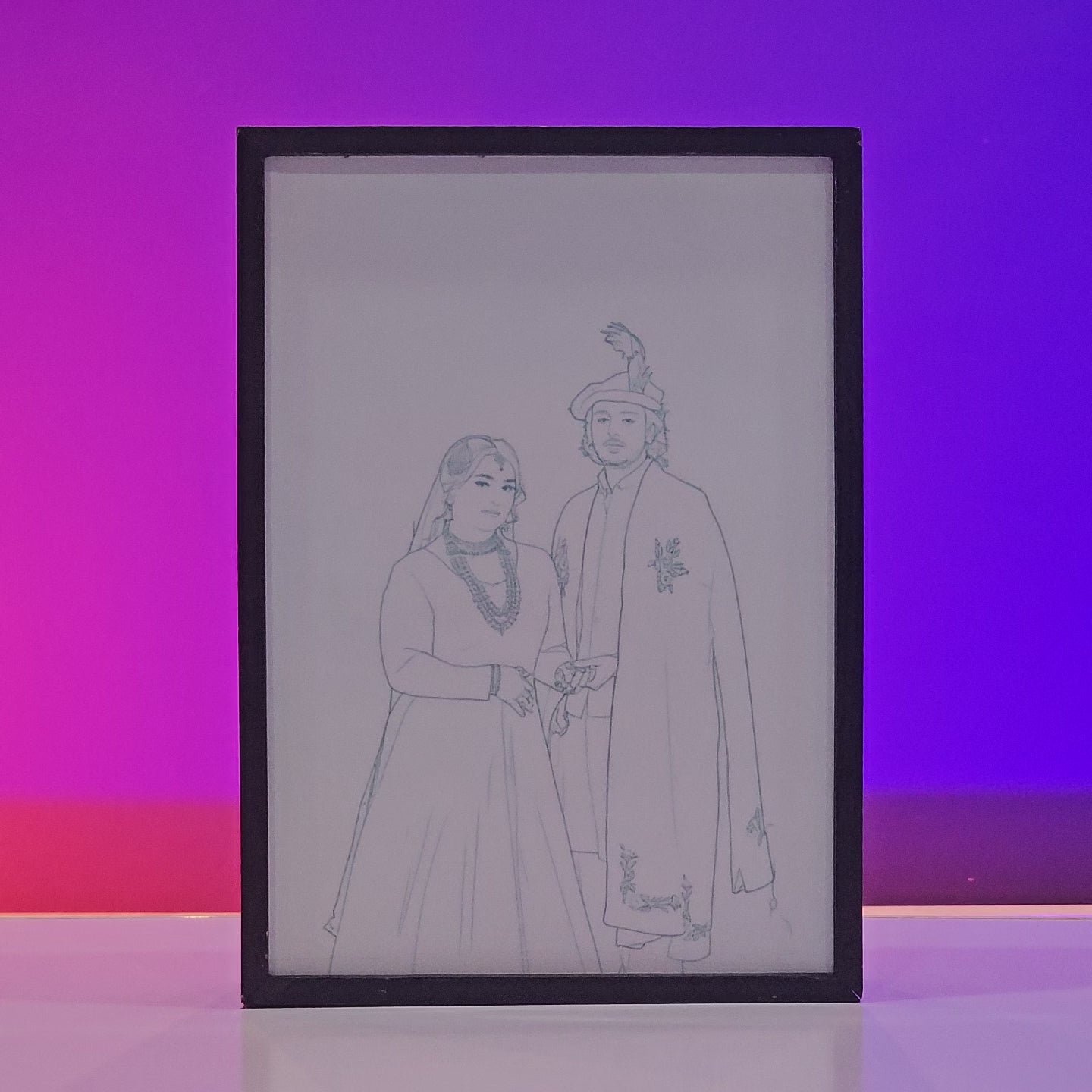 Custom Backlit Personalised LED Frame Gift | Pakistan