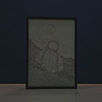 Cosmic Astronaut Backlit Frame – LED Galaxy Wall Art Pakistan