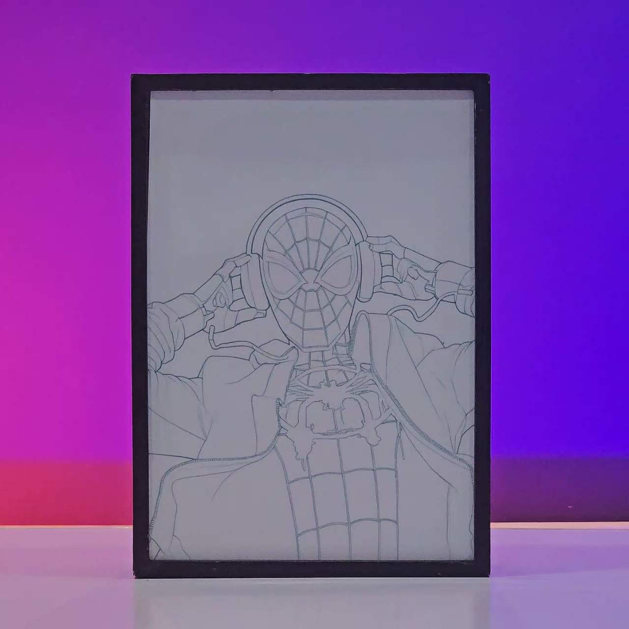 Morales Gaming Poster Backlit Frame – LED Setup Decor Pakistan