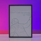 Motivational Space Poster Backlit Frame – LED Galaxy Wall Art Pakistan