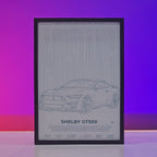Mustang Shelby Poster backlit