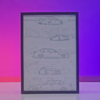 BMW M3 Backlit Frame – Premium Sports Car LED Wall Art Pakistan