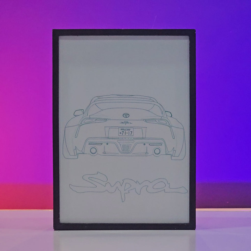 Supra MK5 Car Poster backlit