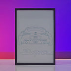 Supra MK5 Car Poster backlit