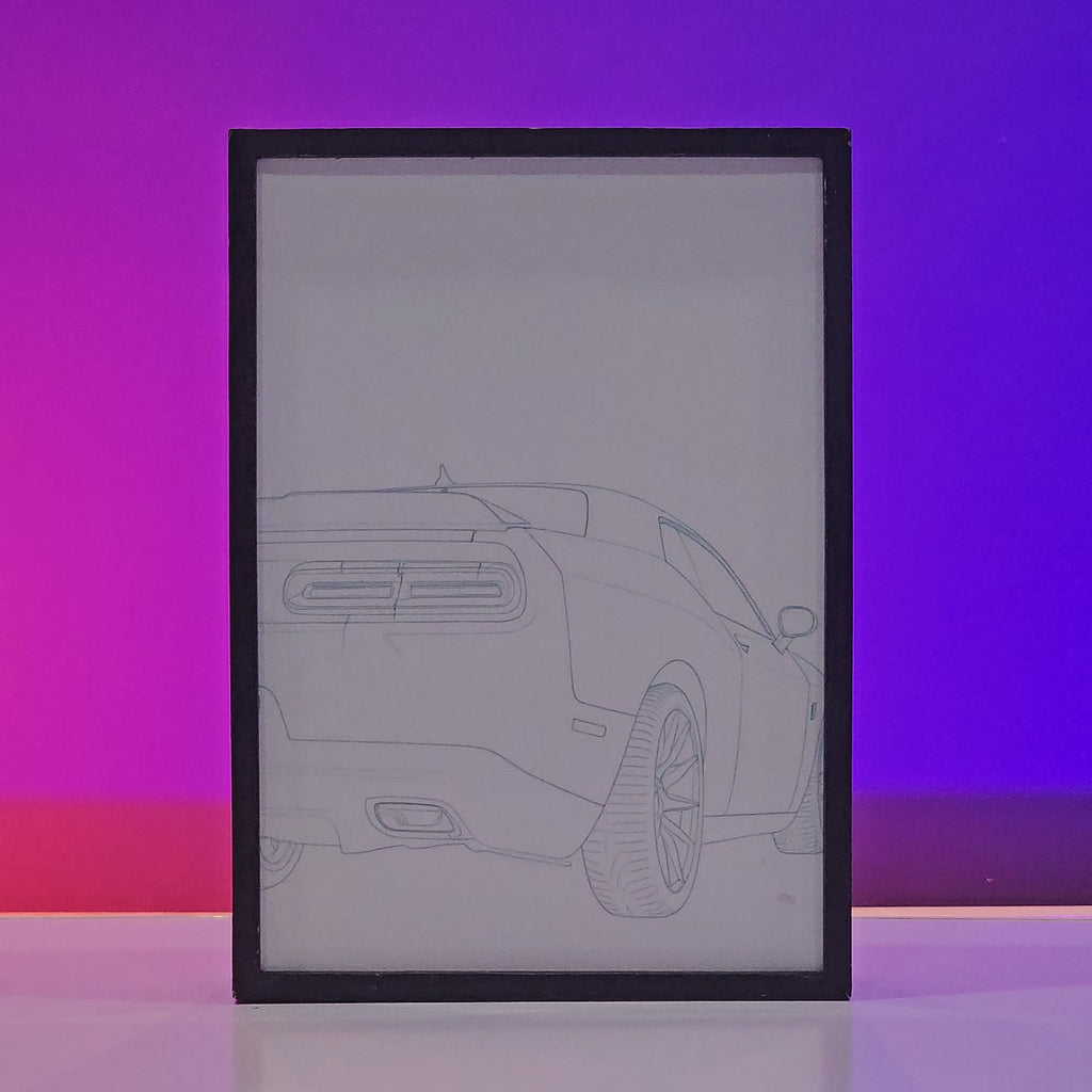 Red Muscle Car Poster