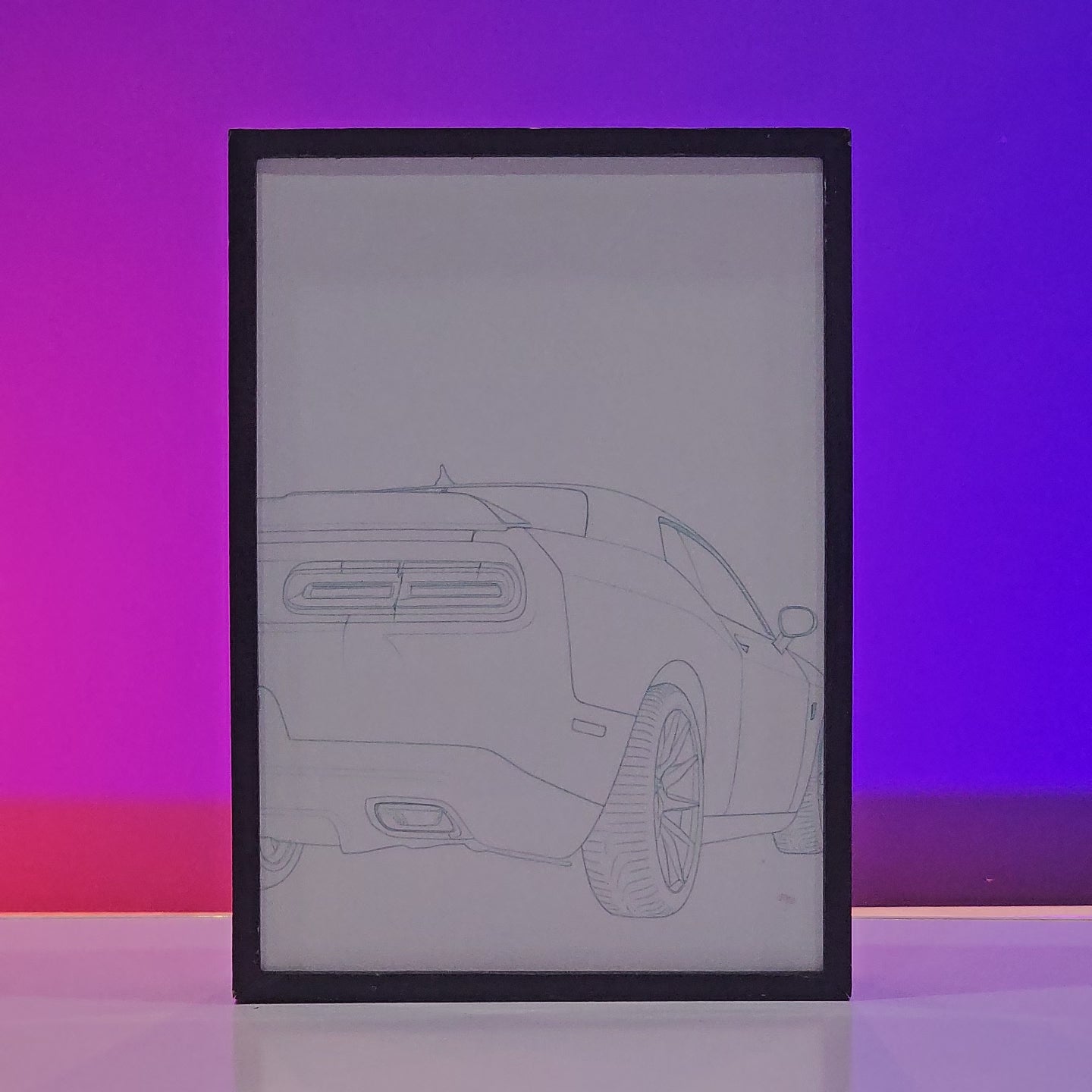 Red Muscle Car Poster