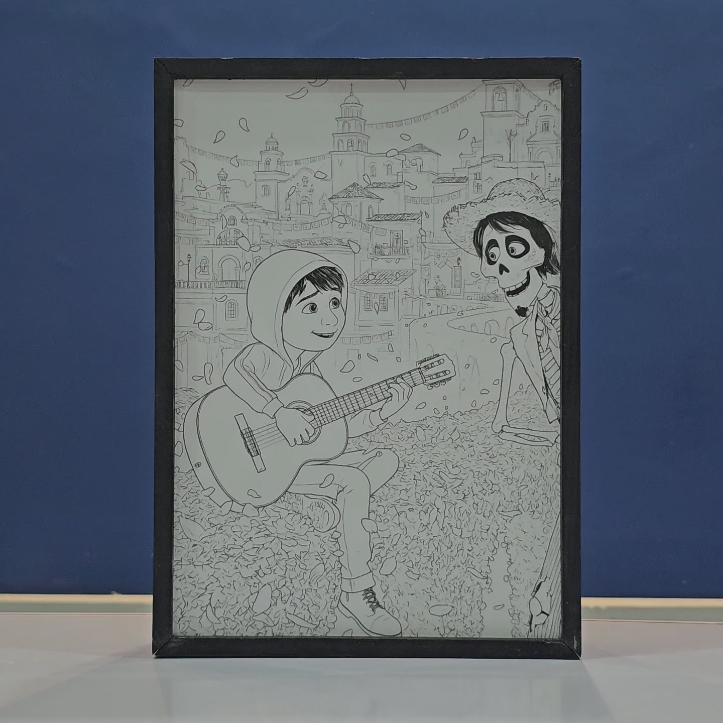 Disney Coco Miguel Backlit Frame – LED Movie Wall Art