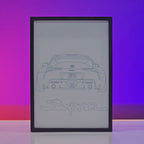 Supra Poster Backlit Frame – LED Car Wall Art