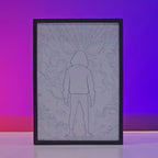 Miles Morales Spider-Man Backlit Frame – Marvel LED Wall Art Pakistan