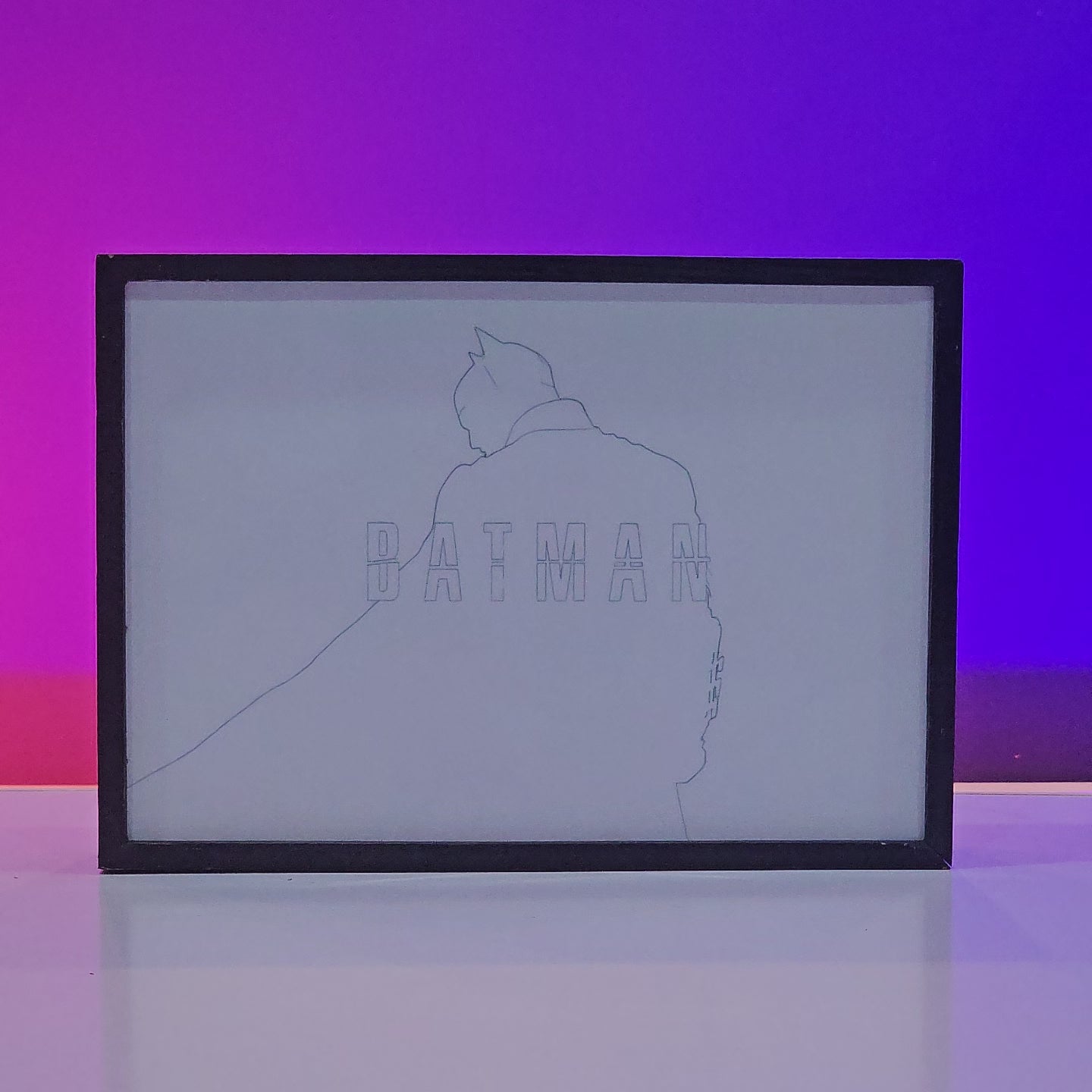 batman poster backlit