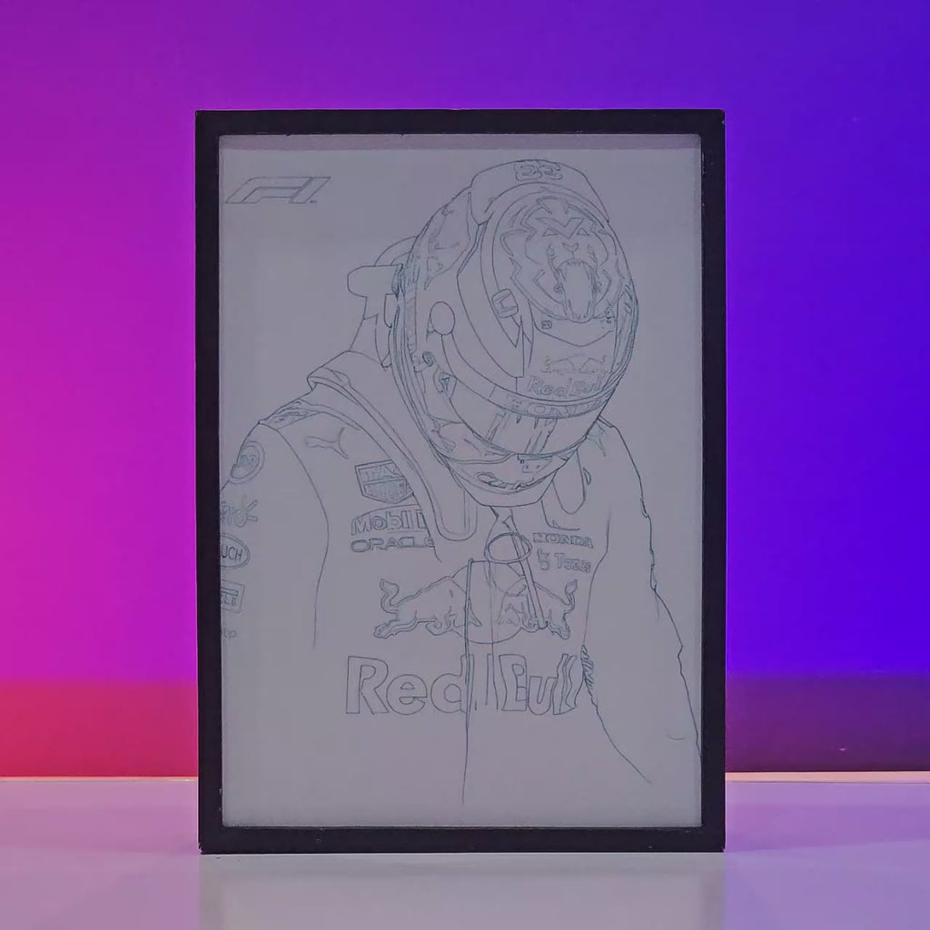 Max Verstappen F1 Poster Backlit – Premium LED Frame Pakistan