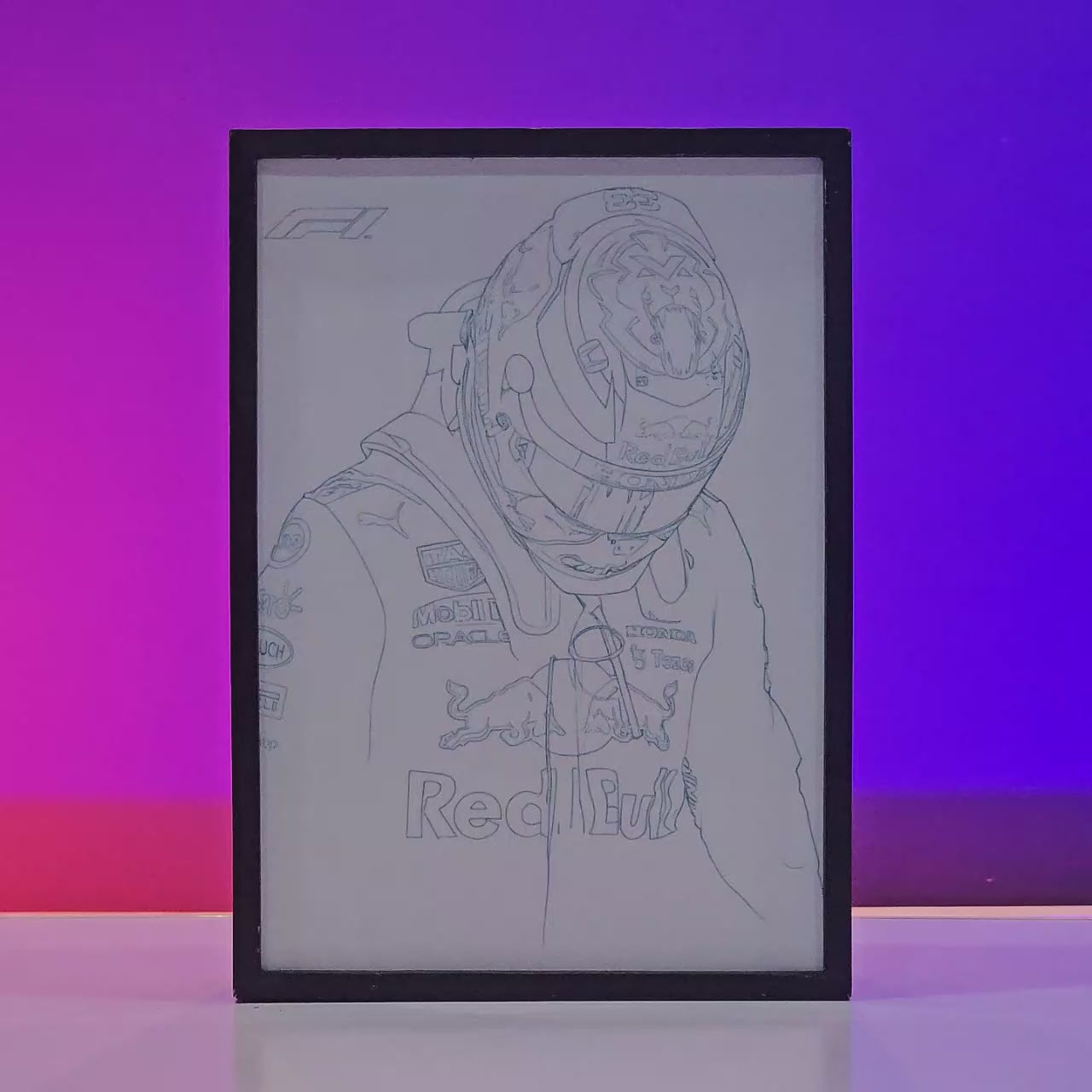 Max Verstappen F1 Poster Backlit – Premium LED Frame Pakistan