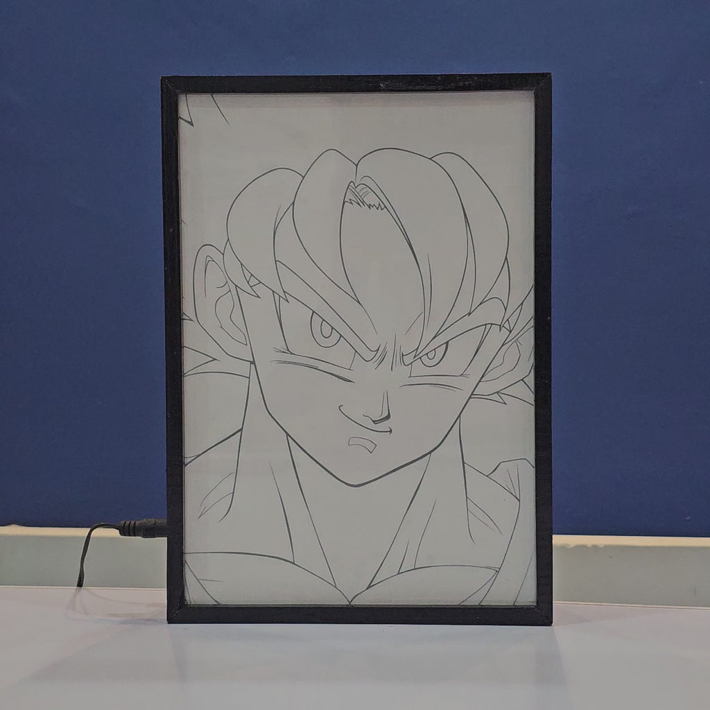 Goku Anime Backlit Frame – LED Anime Wall Art