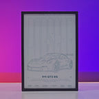 Porsche 911 GT3 RS Backlit Frame – Sports Car LED Wall Art Pakistan