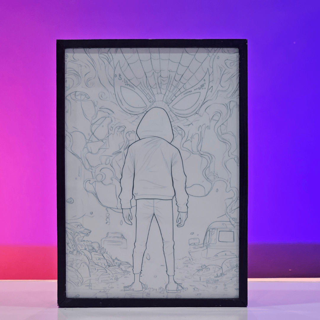 Morales SpiderMan Poster backlit