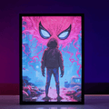 Morales SpiderMan Poster backlit