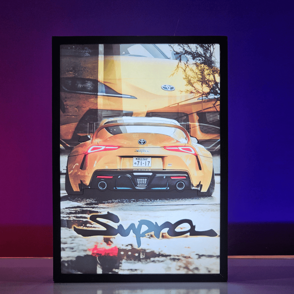 Supra MK5 Car Poster backlit