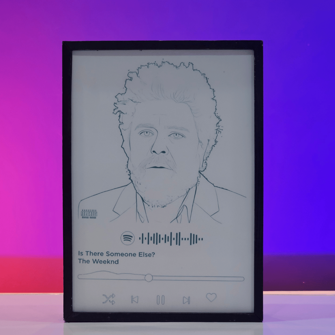 The Weeknd Album poster backlit